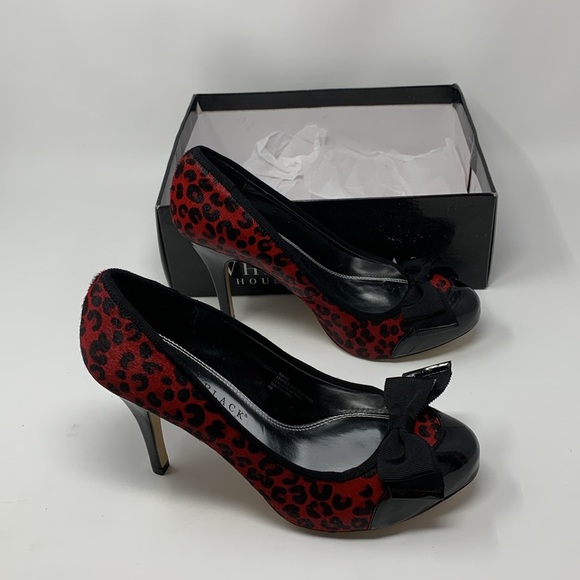 White House Black Market Red and Black Heels - Picture 2 of 9